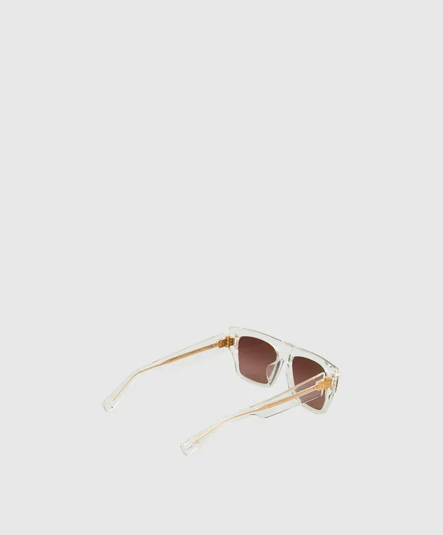 Balmain Occhiali da sole quadrati trasparenti B-III BPS116D56