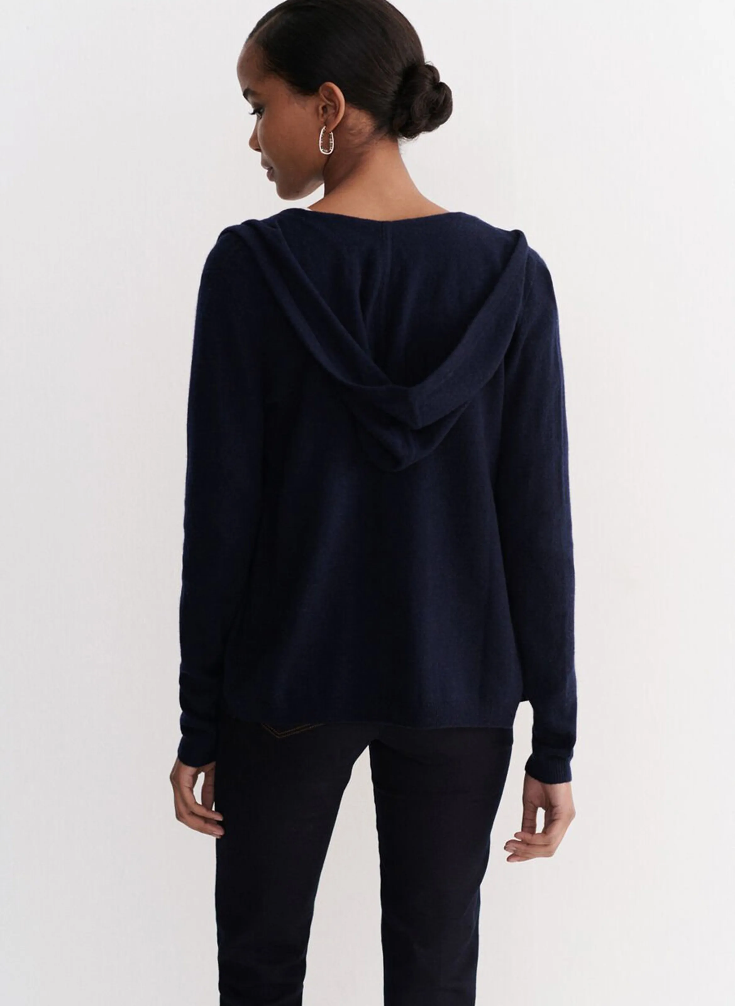  CAROLL   BASILEB - Cardigan con cappuccio in misto lana | Blu