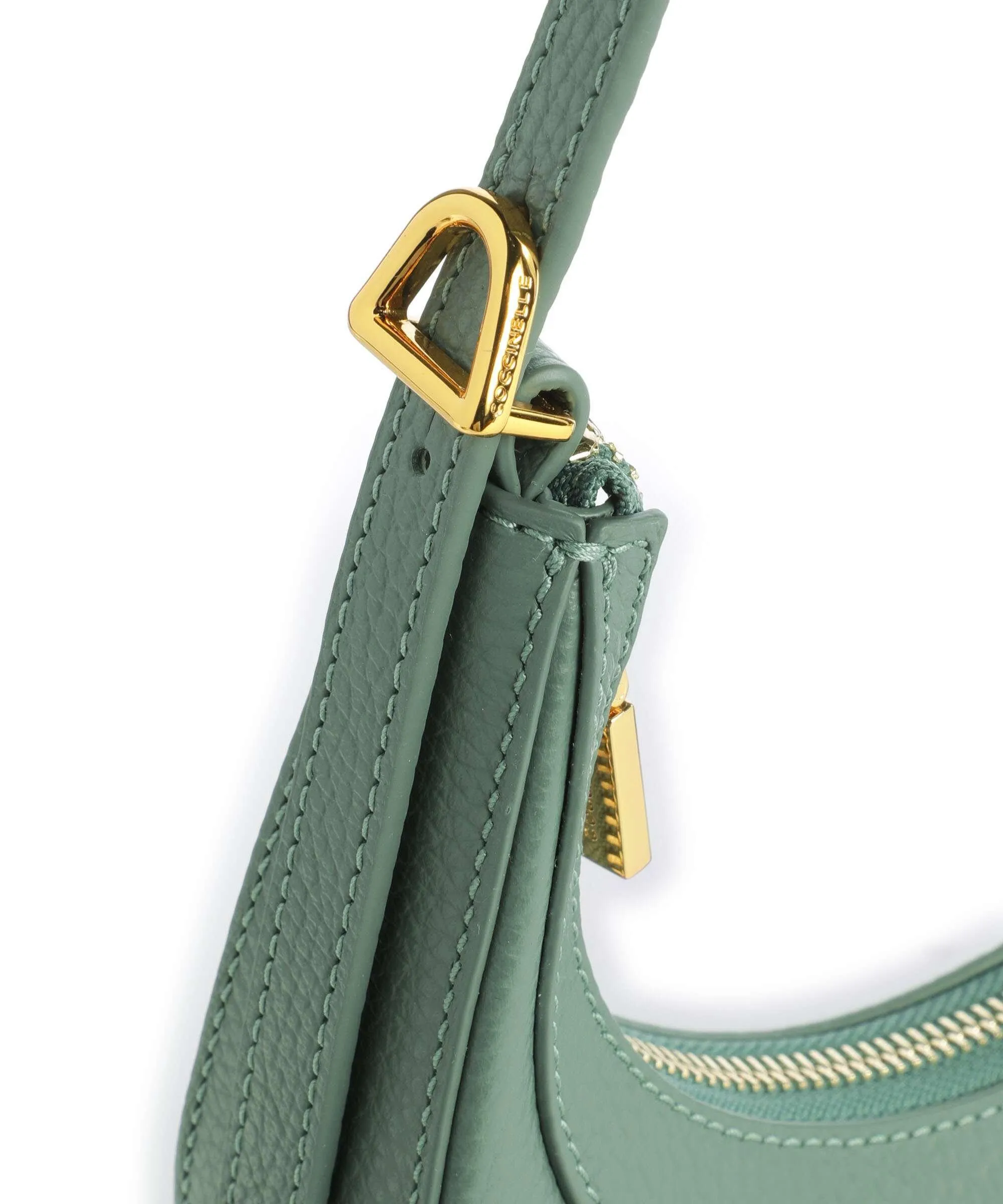  Coccinelle Whisper Borsa a spalla pelle di vacchetta grana verde  