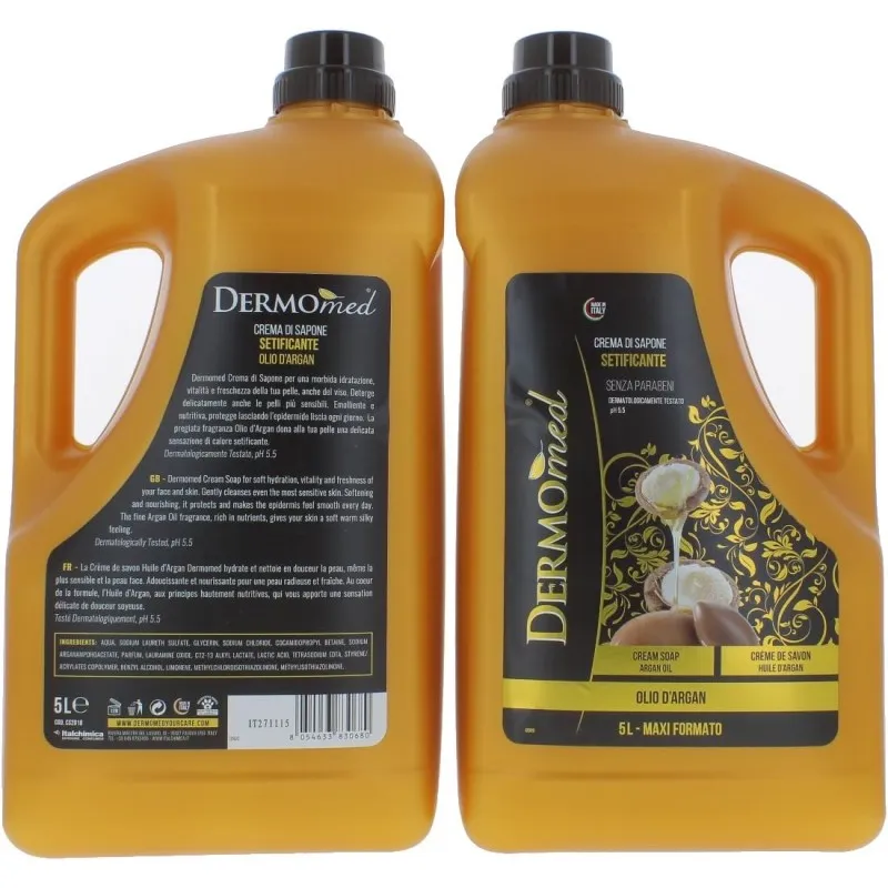 DERMOMED CS2018 CREMA DI SAPONE PER LE MANI ALL'ARGAN  5 LITRI