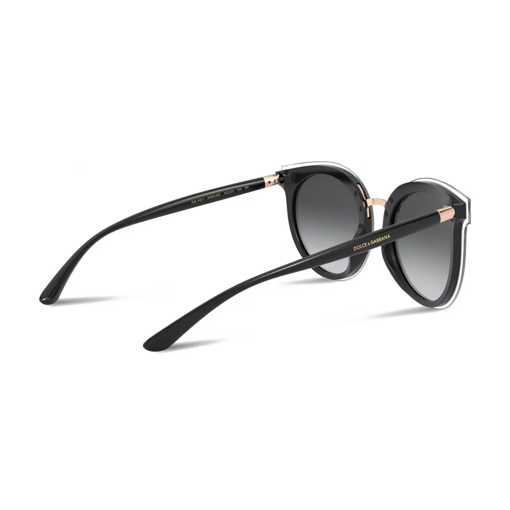 Dolce & Gabbana - Occhiale da Sole Double Line - Nero - Dolce & Gabbana Eyewear