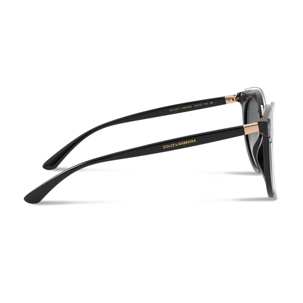 Dolce & Gabbana - Occhiale da Sole Double Line - Nero - Dolce & Gabbana Eyewear