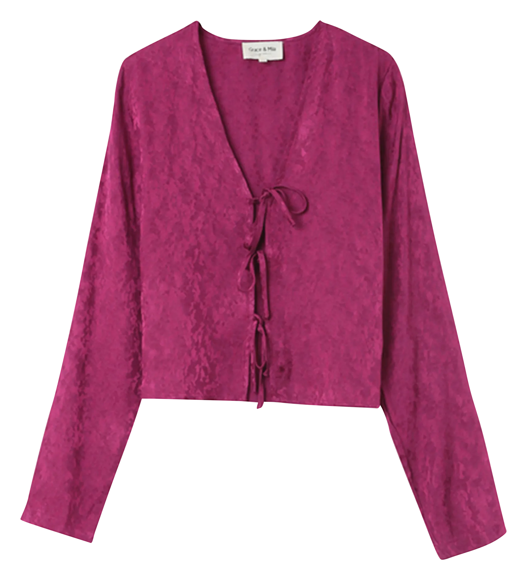  GRACE ET MILA   NUCCIA - Top jacquard scollo a V | Rosa