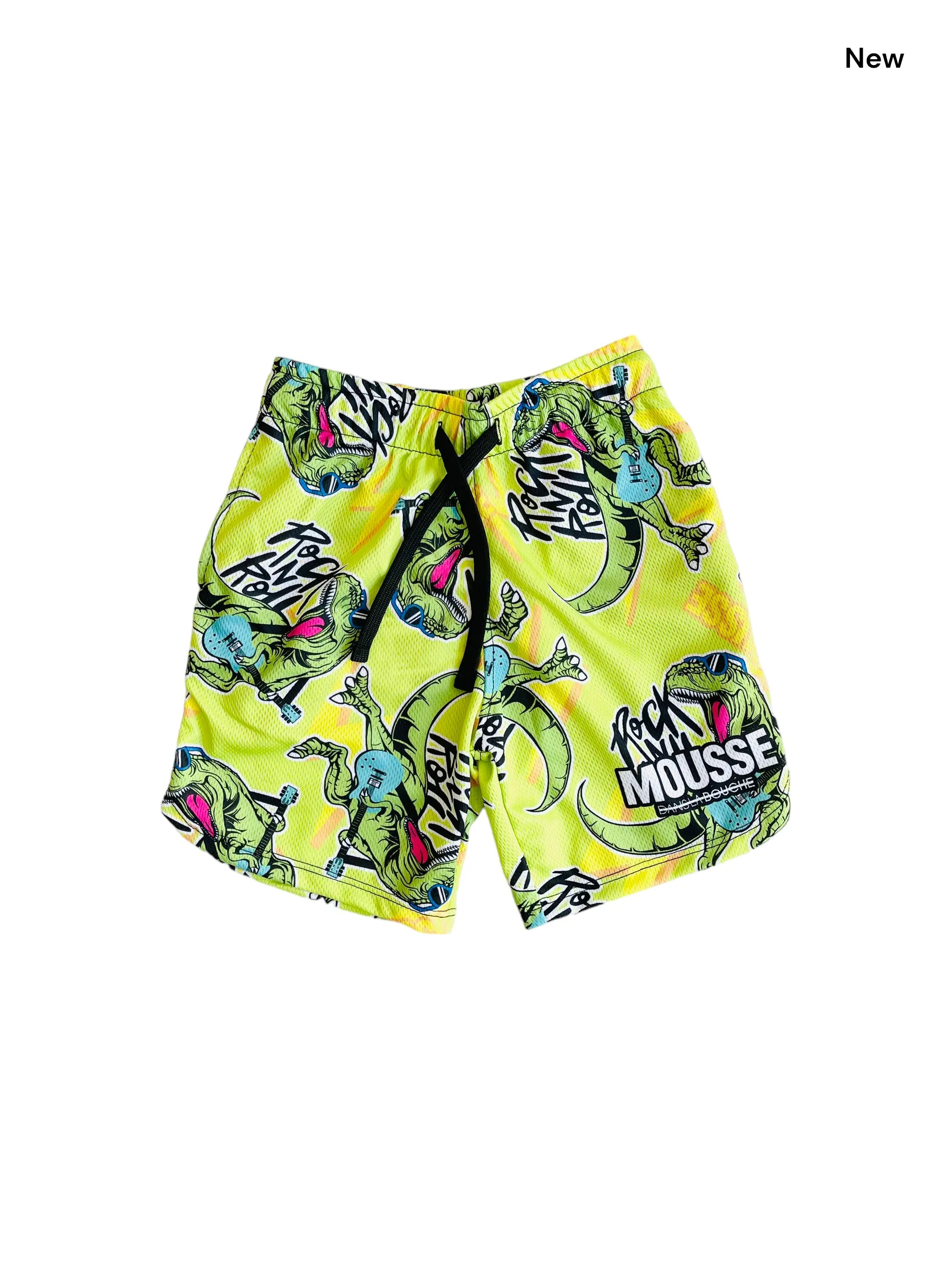 Short in mesh multicolor con stampa all over per neonato e bambino