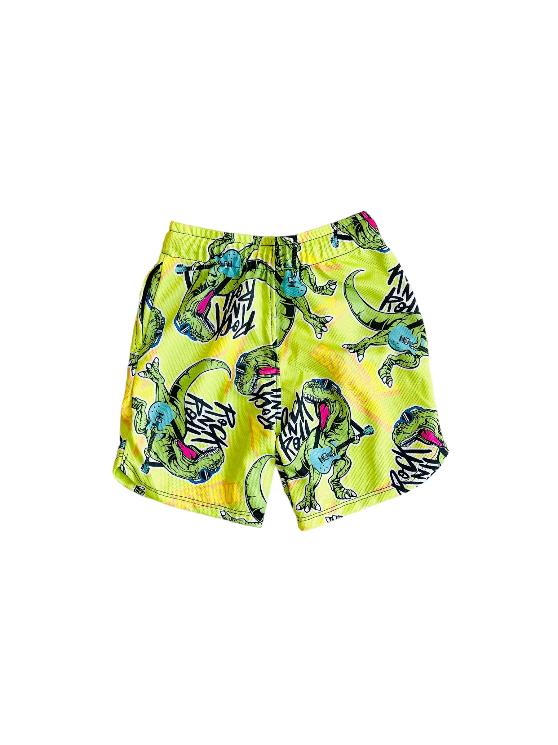 Short in mesh multicolor con stampa all over per neonato e bambino