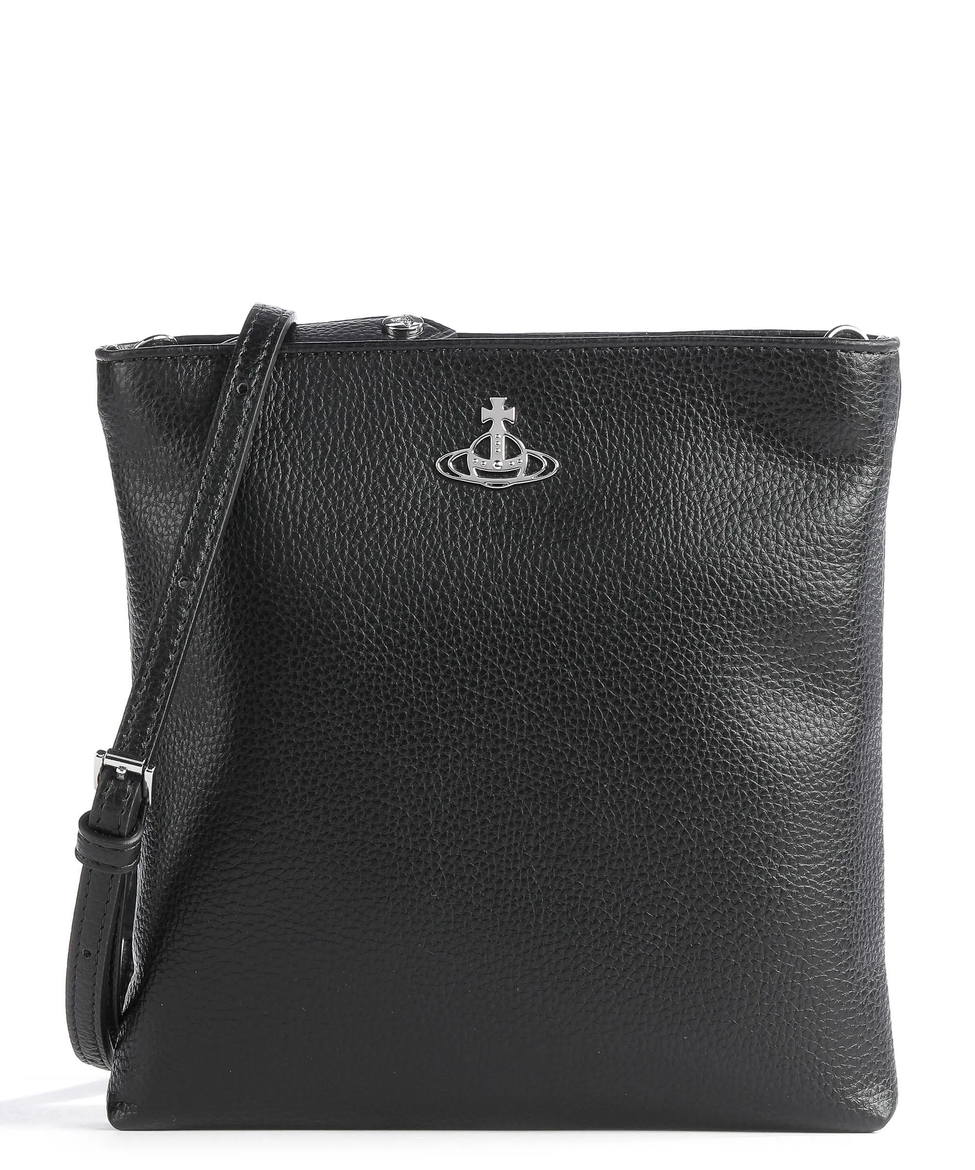  Vivienne Westwood Squire Re-Vegan Square Borsa a tracolla pelle sintetica nero  