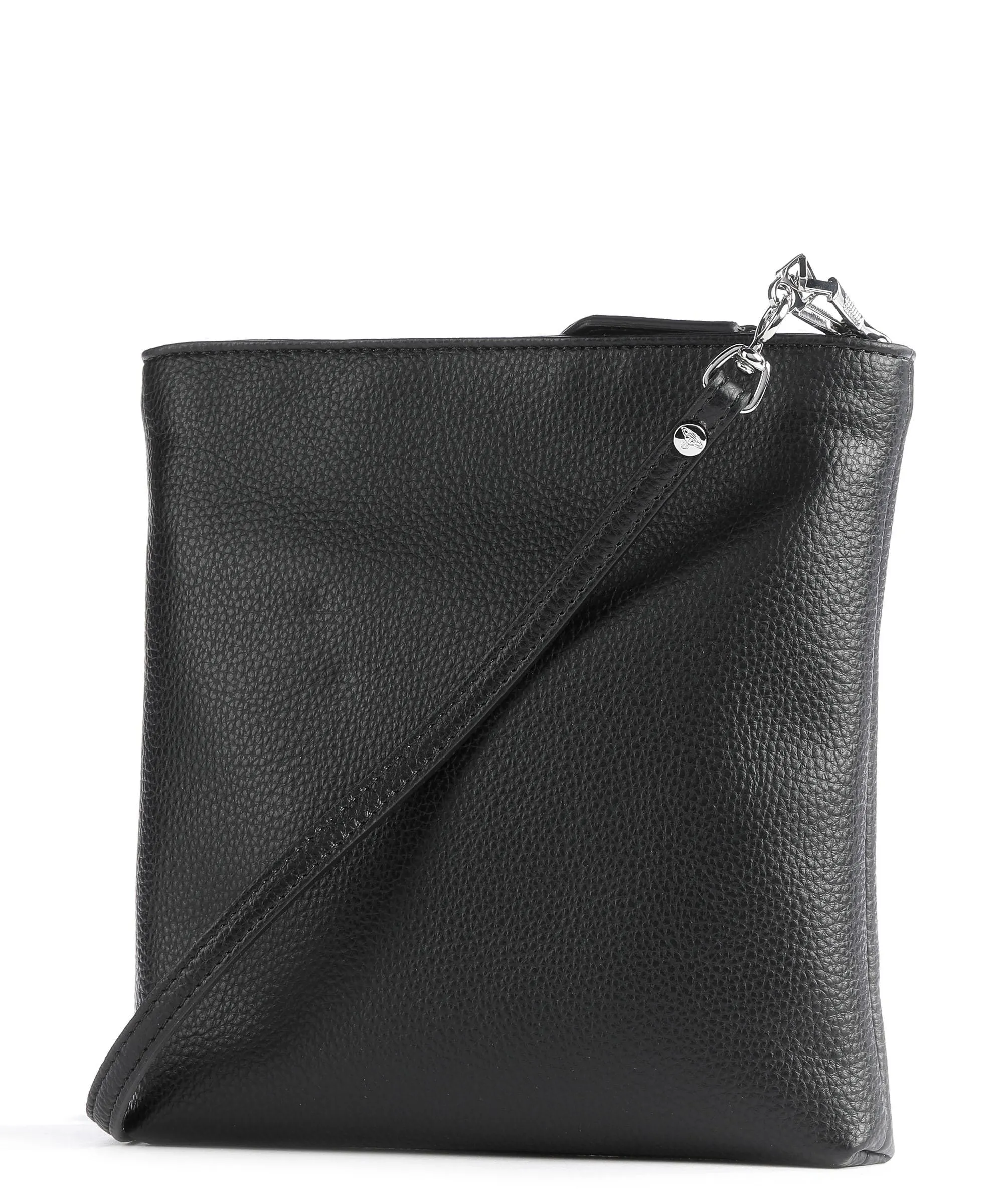  Vivienne Westwood Squire Re-Vegan Square Borsa a tracolla pelle sintetica nero  