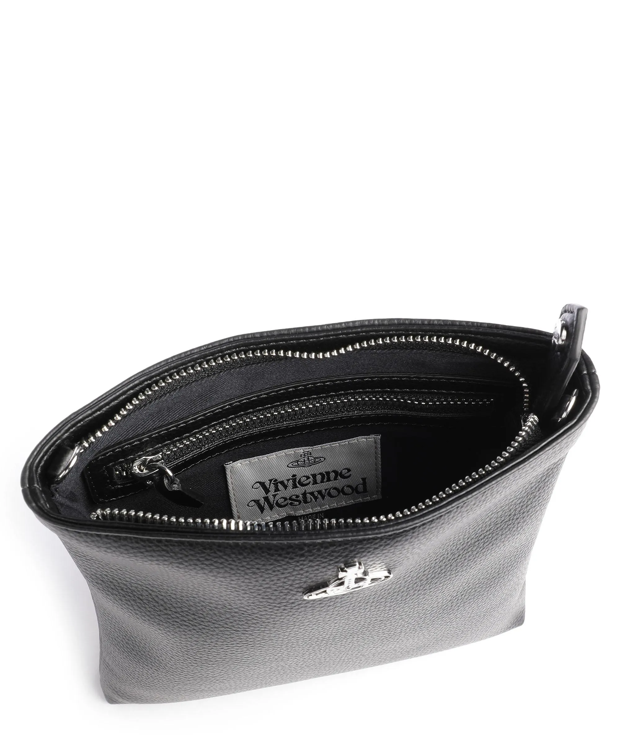  Vivienne Westwood Squire Re-Vegan Square Borsa a tracolla pelle sintetica nero  